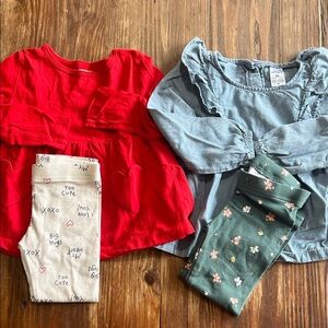 Carter's long sleeve sets with pants